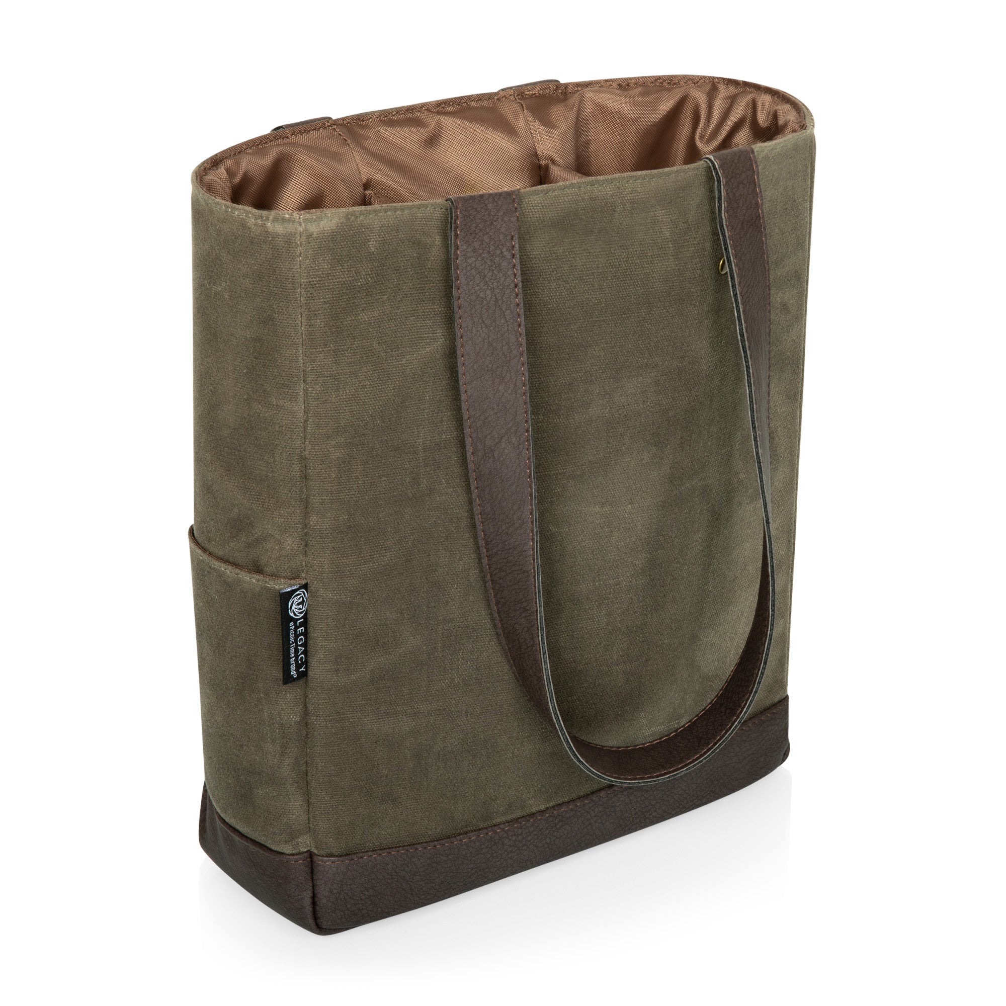 Khaki Green with Brown Accents
