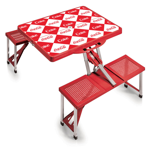 Coca-Cola - Picnic Table Portable Folding Table with Seats-Picnic Time Family of Brands