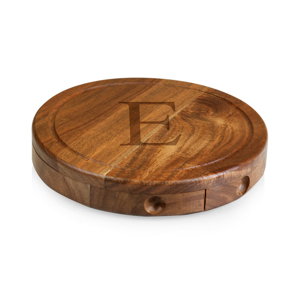 Monogram - Acacia Brie Cheese Cutting Board & Tools Set-Picnic Time Family of Brands