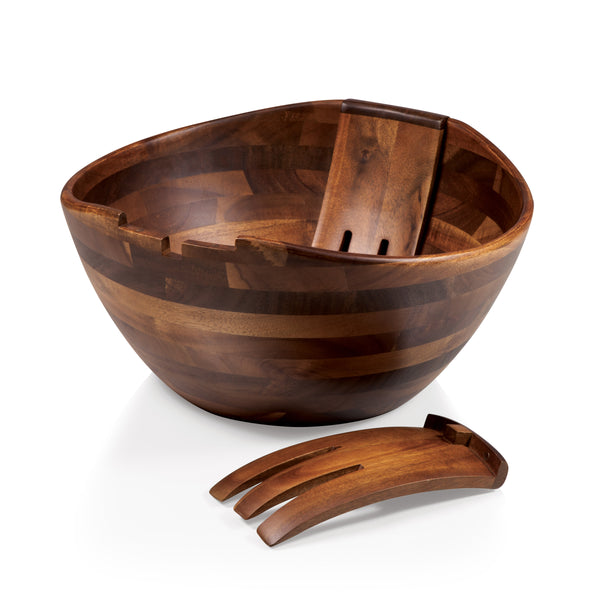 Fabio Viviani - Mescolare Large Salad Bowl with Integrated Serving/Tossing Tools-Picnic Time Family of Brands