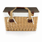 Beige Canvas with Brown Lid