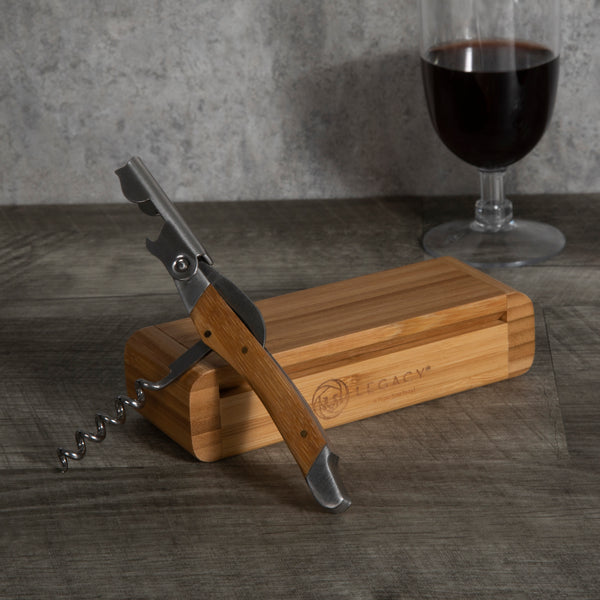 Elan Deluxe Corkscrew In Bamboo Box-Picnic Time Family of Brands
