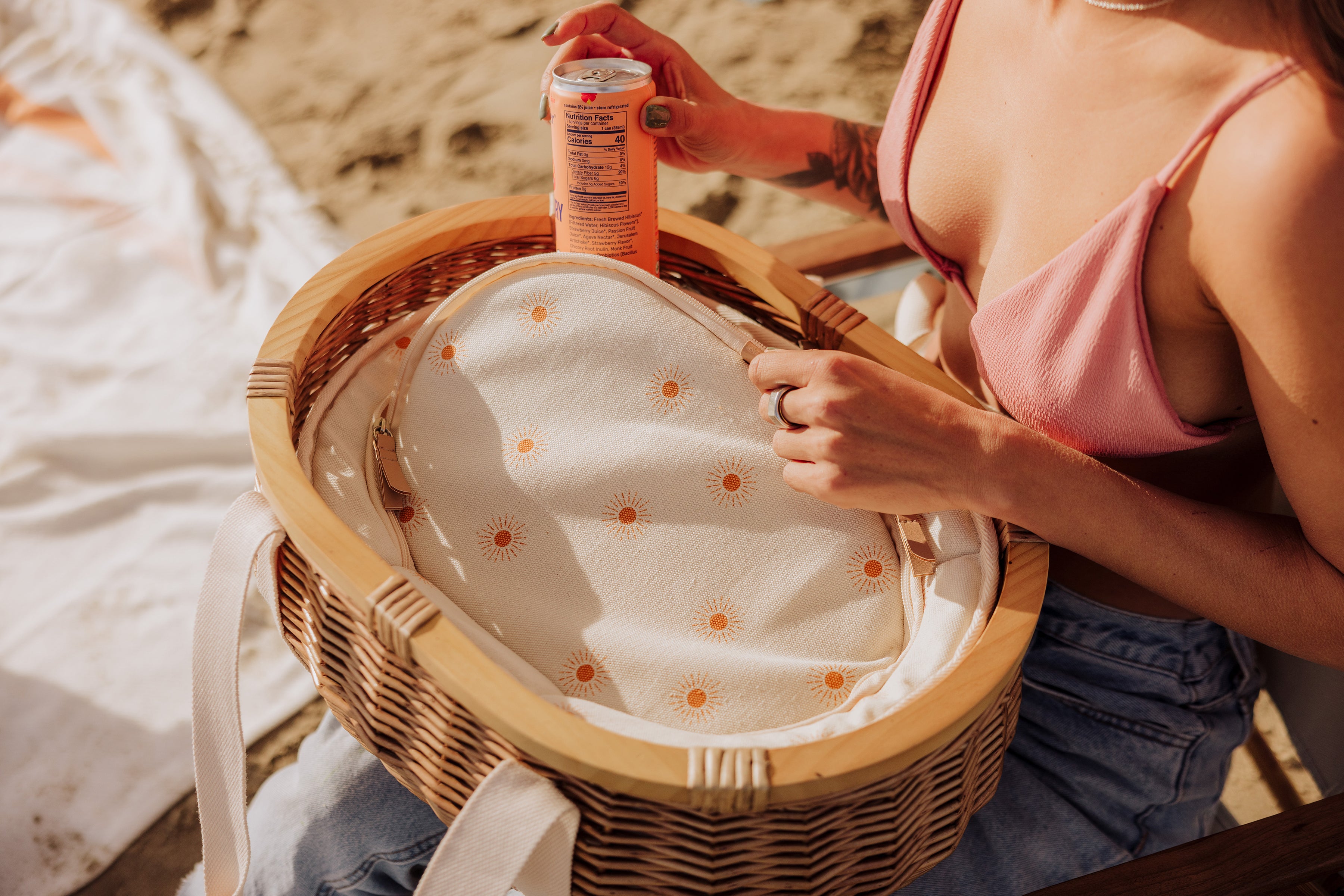 Castaway Insulated Cooler Picnic Basket-Picnic Time Family of Brands