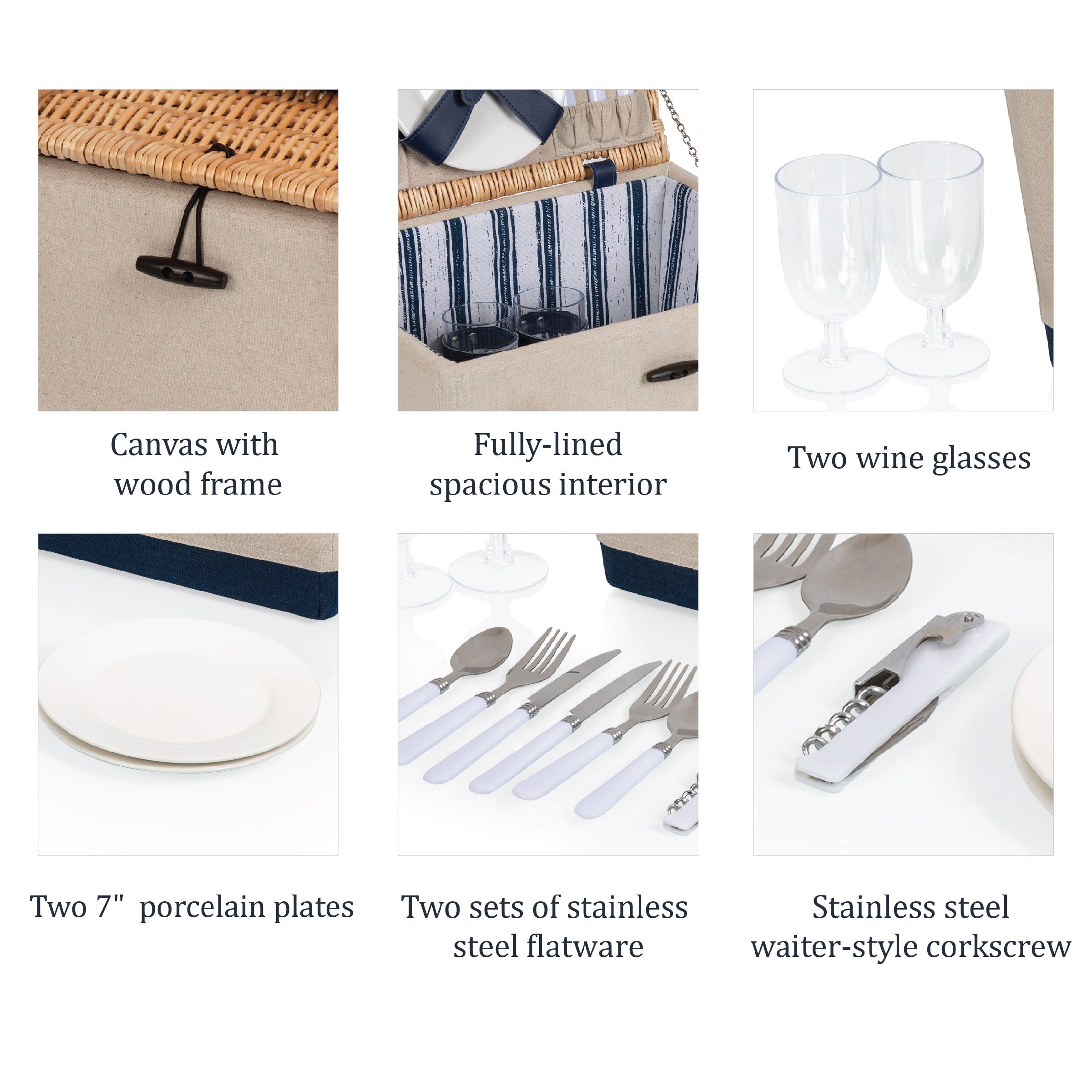 Boardwalk Picnic Basket for 2-Picnic Time Family of Brands