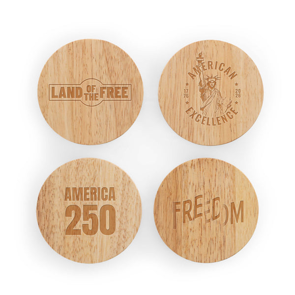 America250 - Coasters with Bottle Openers Set of 4-Picnic Time Family of Brands