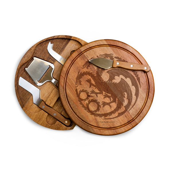 House of the Dragon - Acacia Circo Cheese Cutting Board & Tools Set-Picnic Time Family of Brands