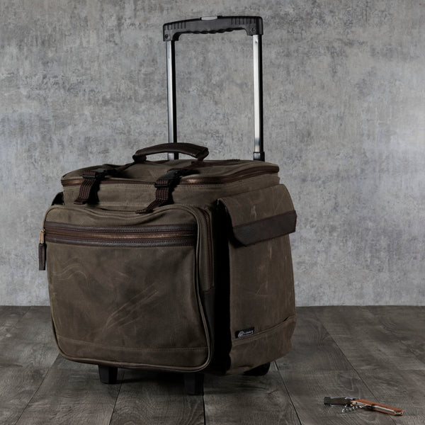 Somm 12 Bottle Insulated Wine Bag with Rolling Cart-Picnic Time Family of Brands