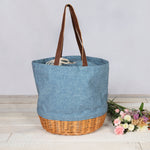 Coronado Canvas and Willow Basket Tote-Picnic Time Family of Brands