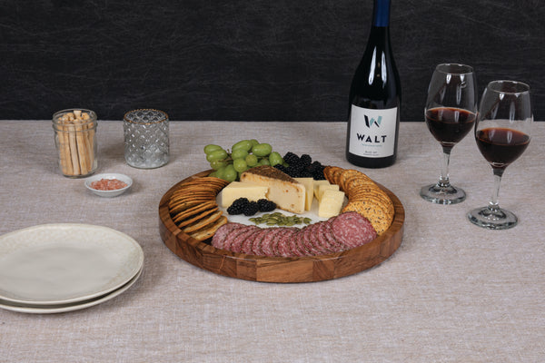 Isla Serving Platter with Marble Cheeseboard Insert-Picnic Time Family of Brands