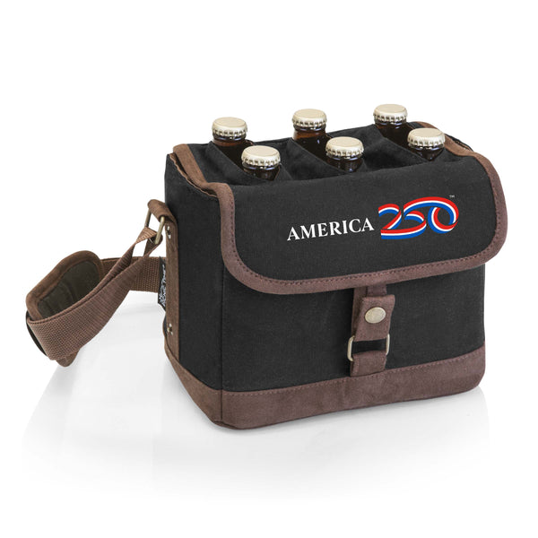 America250 - Beer Caddy Cooler Tote with Opener-Picnic Time Family of Brands