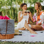 Coronado Canvas and Willow Basket Tote-Picnic Time Family of Brands