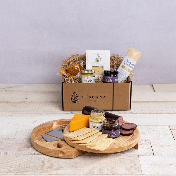 Brie Cheese Board with Gourmet Gift Pack-Picnic Time Family of Brands