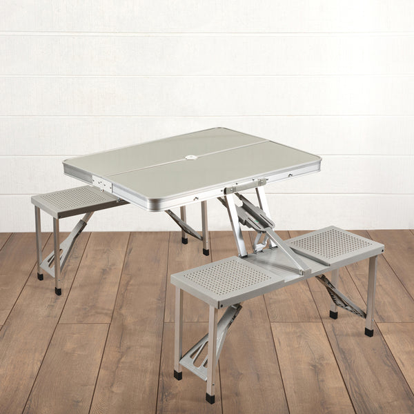 Aluminum Portable Picnic Table with Seats-Picnic Time Family of Brands