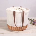 Coronado Canvas and Willow Basket Tote-Picnic Time Family of Brands