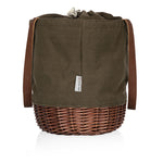 Khaki Green with Brown Accents