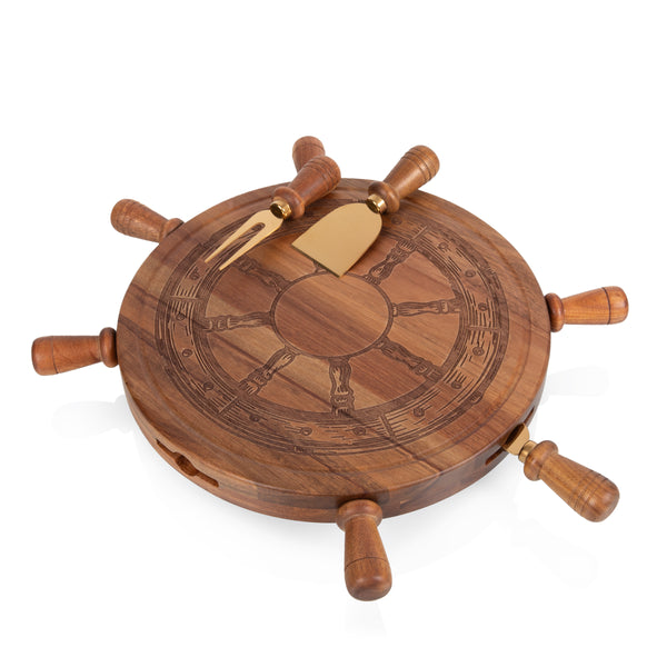 Helmsman Lazy Susan Cheese Board with Tool Set-Picnic Time Family of Brands