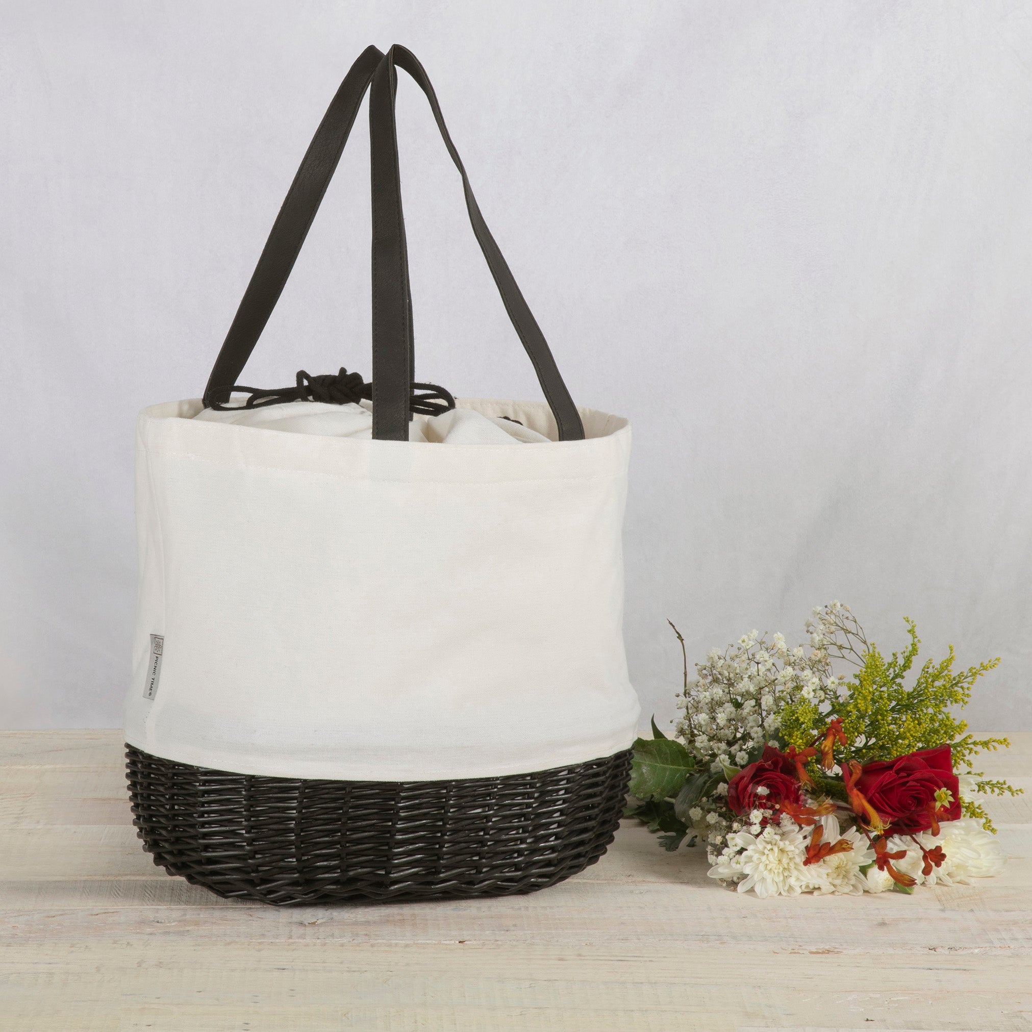 Coronado Canvas and Willow Basket Tote-Picnic Time Family of Brands