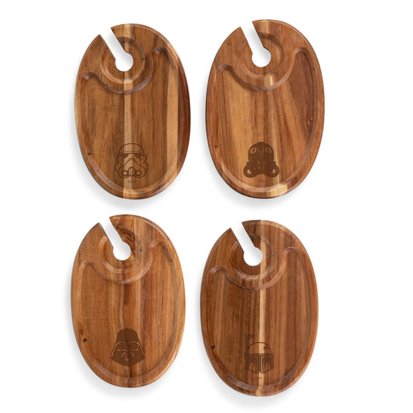 Star Wars Dark Side - Wine Appetizer Plate Set Of 4-Picnic Time Family of Brands