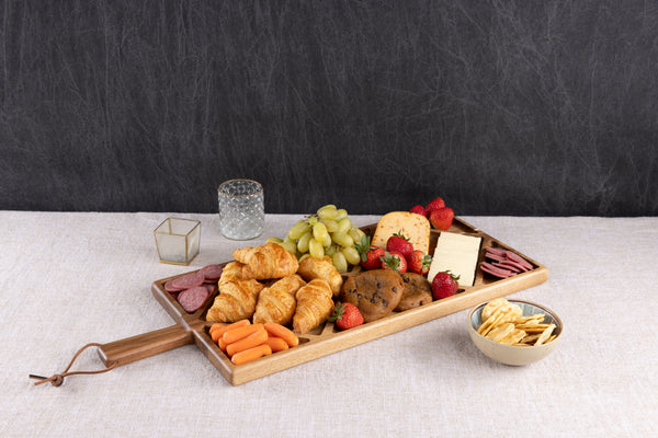Acacia Grazing Charcuterie Sectioned Serving Board-Picnic Time Family of Brands