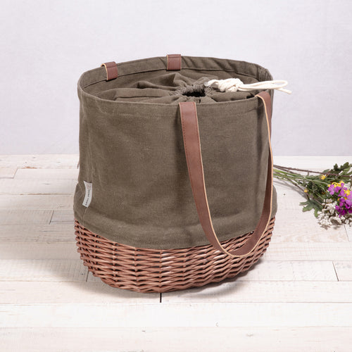 Coronado Canvas and Willow Basket Tote-Picnic Time Family of Brands