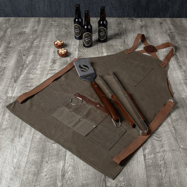 Khaki Green with Brown Accents