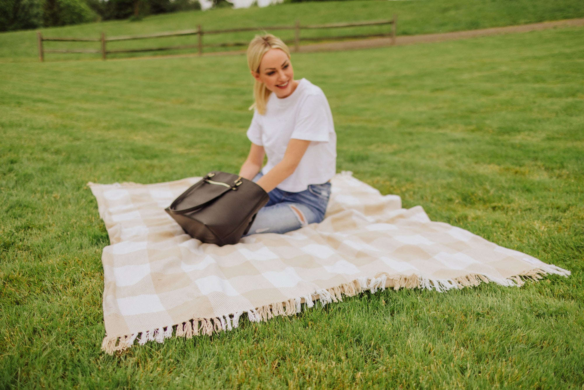 Beige Gingham