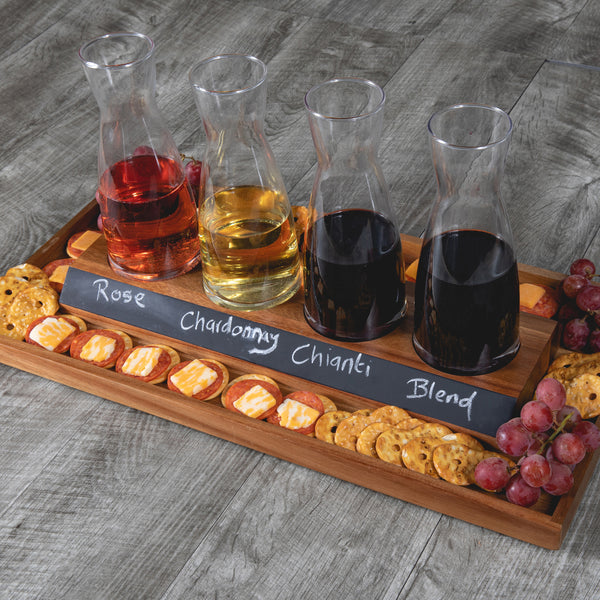 Cava Wine Tasting Kit with 4 Glass Carafes-Picnic Time Family of Brands
