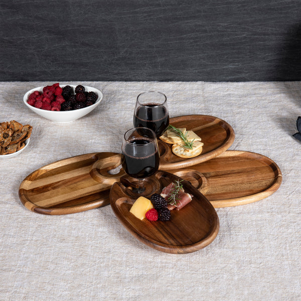 Wine Appetizer Plate Set Of 4-Picnic Time Family of Brands