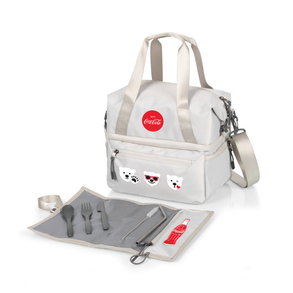 Coca-Cola - Tarana Recycled Lunch Bag Cooler with Utensils-Picnic Time Family of Brands