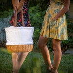Coronado Canvas and Willow Basket Tote-Picnic Time Family of Brands