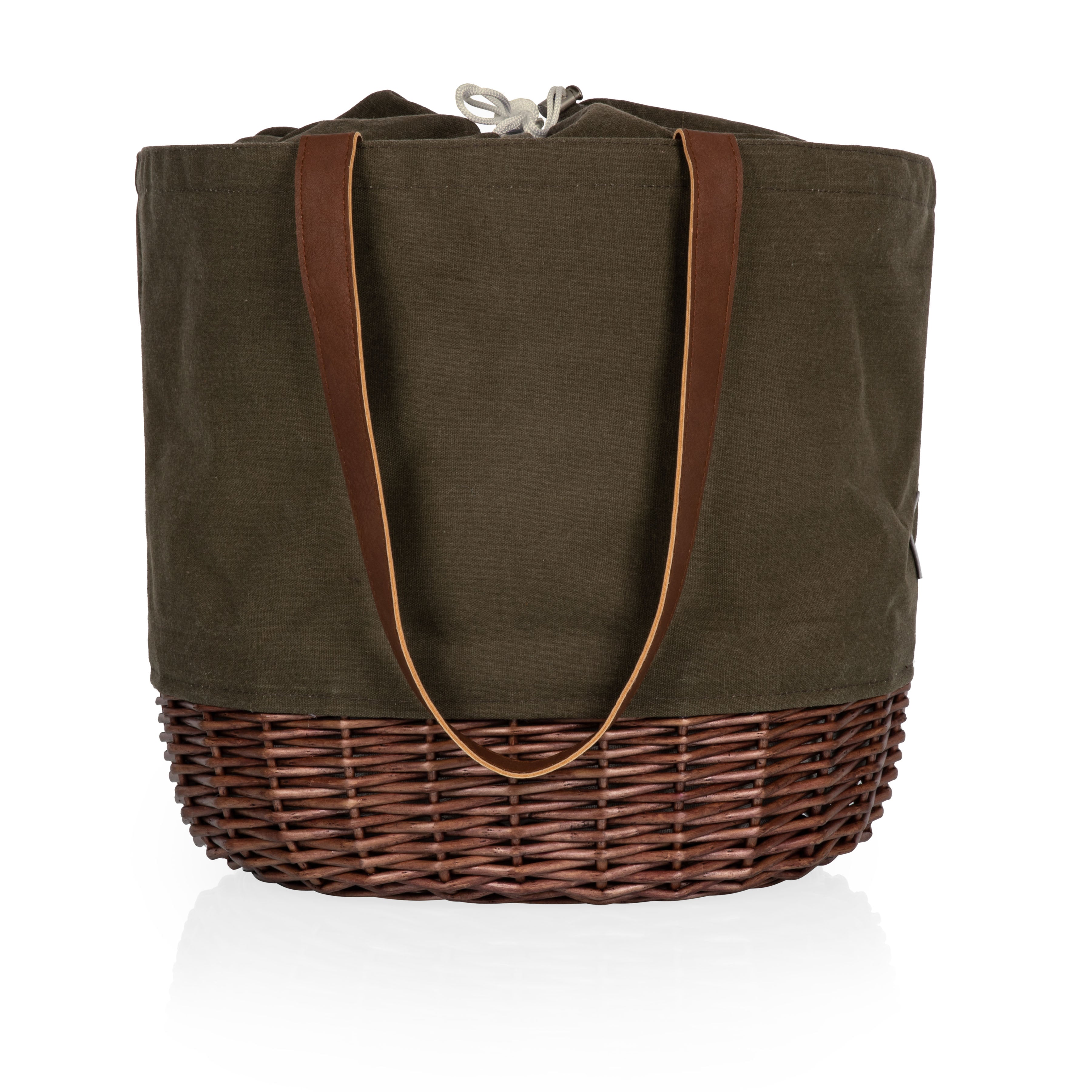 Coronado Canvas and Willow Basket Tote-Picnic Time Family of Brands