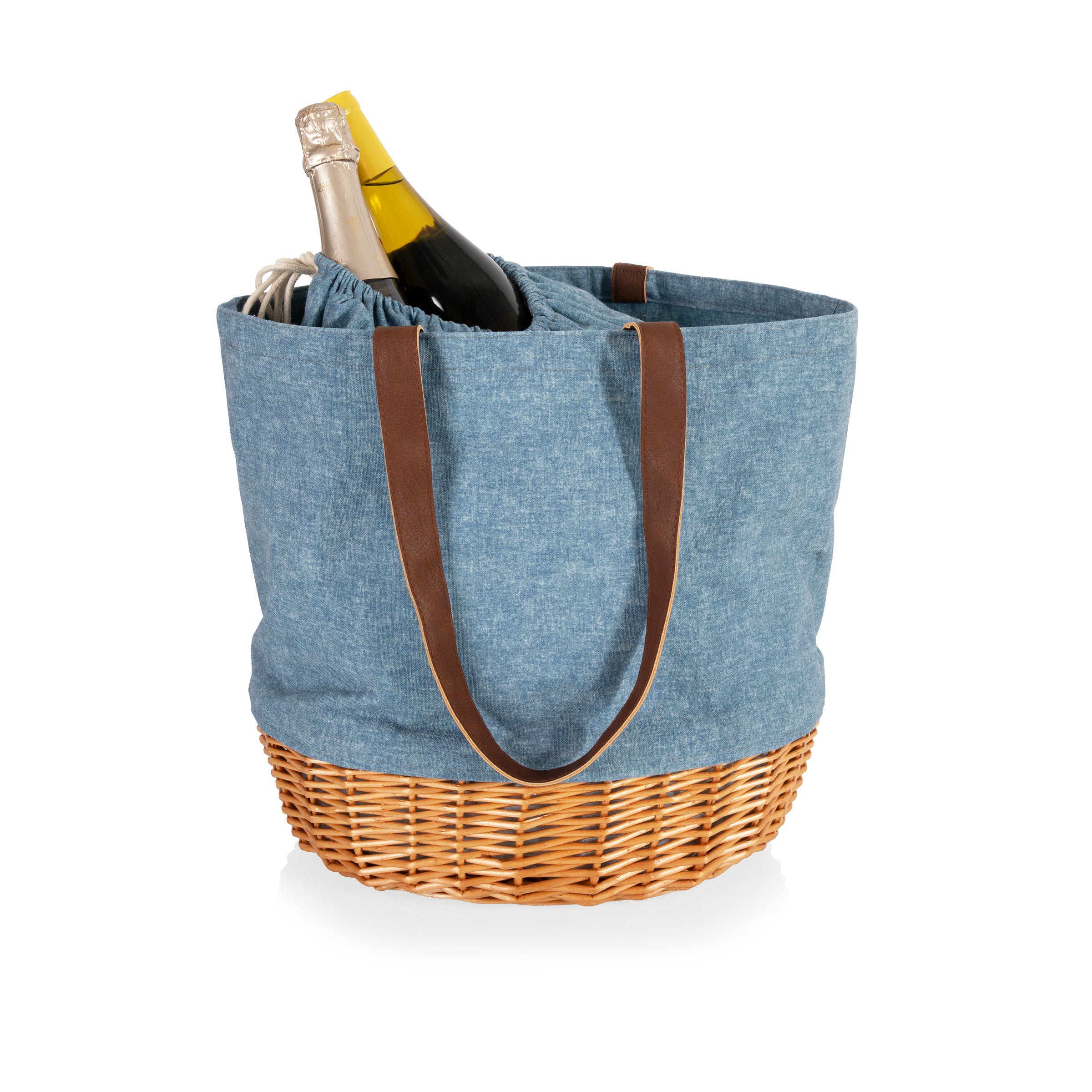 Coronado Canvas and Willow Basket Tote-Picnic Time Family of Brands