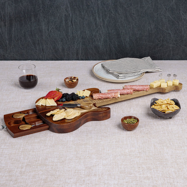 Guitar Legend Cheese Board & Tools Set-Picnic Time Family of Brands