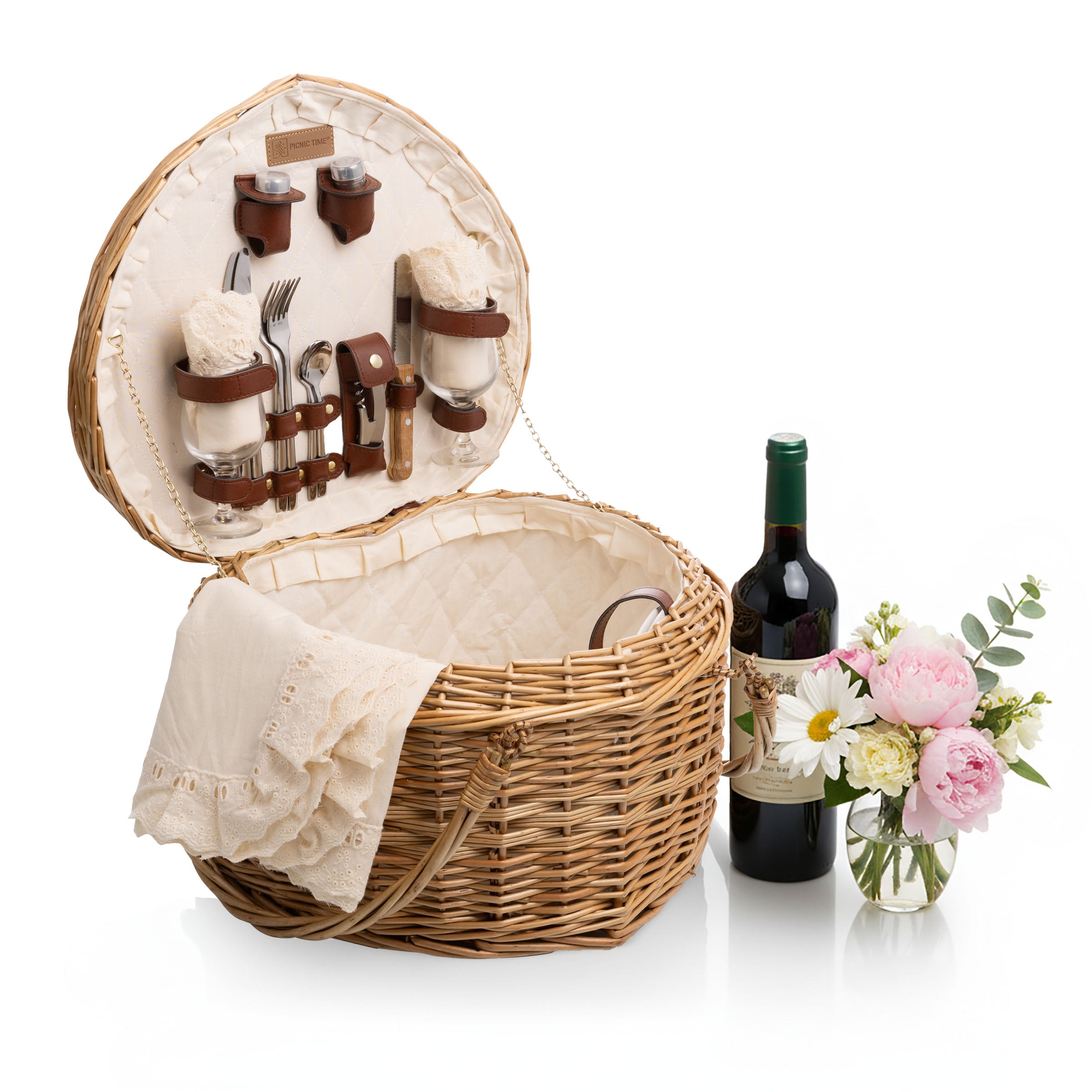 Heart Picnic Basket-Picnic Time Family of Brands
