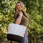 Coronado Canvas and Willow Basket Tote-Picnic Time Family of Brands