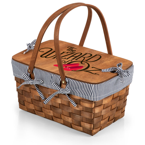 Wizard of Oz - Kansas Handwoven Wood Picnic Basket-Picnic Time Family of Brands