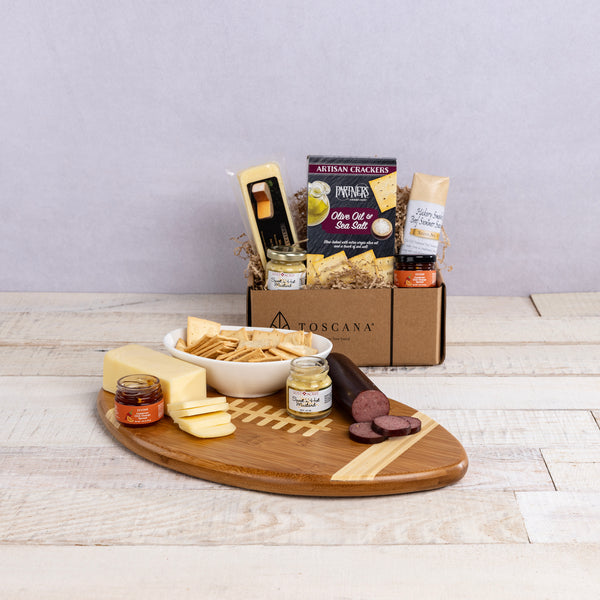 Touchdown! Cutting Board with Gourmet Gift Pack-Picnic Time Family of Brands