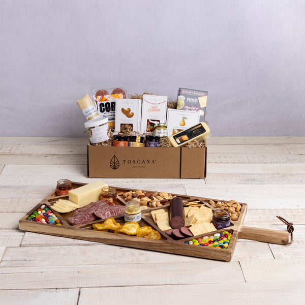 Grazing Board with Gourmet Gift Pack-Picnic Time Family of Brands