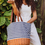 Coronado Canvas and Willow Basket Tote-Picnic Time Family of Brands